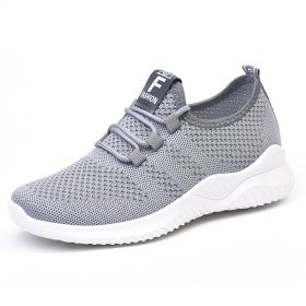 Women Mesh Casual Sport Shoes 36-41 Breathable Lightweight Running Outdoor Soft Sneaker Comfortable Spring Summer Autumn New (Color: Gray)