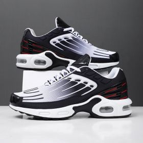 Mens Sport Running Shoes Summer Breathable Mesh Walking Jogging Athletic Sneakers Lightweight Outdoor Male Trainer Hombre Shoes (Color: white black red H218)