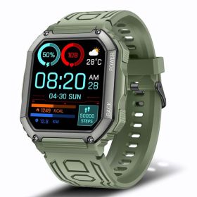 SENBONO C20s Smart Watch Men 320 MAh Smart Watch Music Player Fitness Tracker BT Dial Call Multi Sport Modes Smartwatch For IOS Android (Color: green)